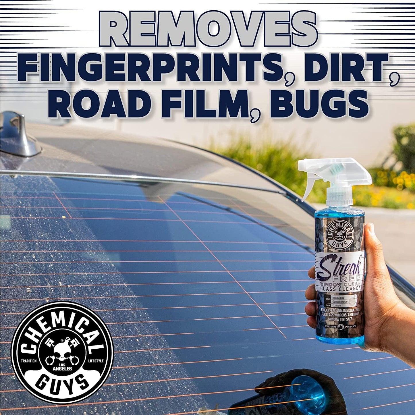 Chemical Guys CLD3001602 Streak Free Glass & Window Cleaner (Works on Mirrors, Navigation Screens & More; Car, Truck, SUV and Home Use), Ammonia Free & Safe on Tinted Windows, (2 Pack) 16 fl oz