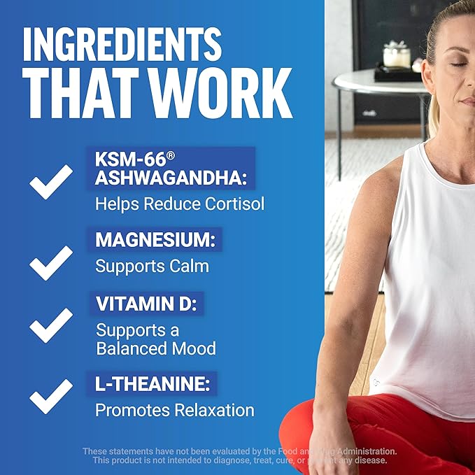 FORCE FACTOR Amazing Ashwa Complete Calm Support with KSM-66 Ashwagandha, Like Ashwangandha Gummies to Promote Calm & Relaxation with Magnesium & L-Theanine, Blueberry Pomegranate, 60 Soft Chews