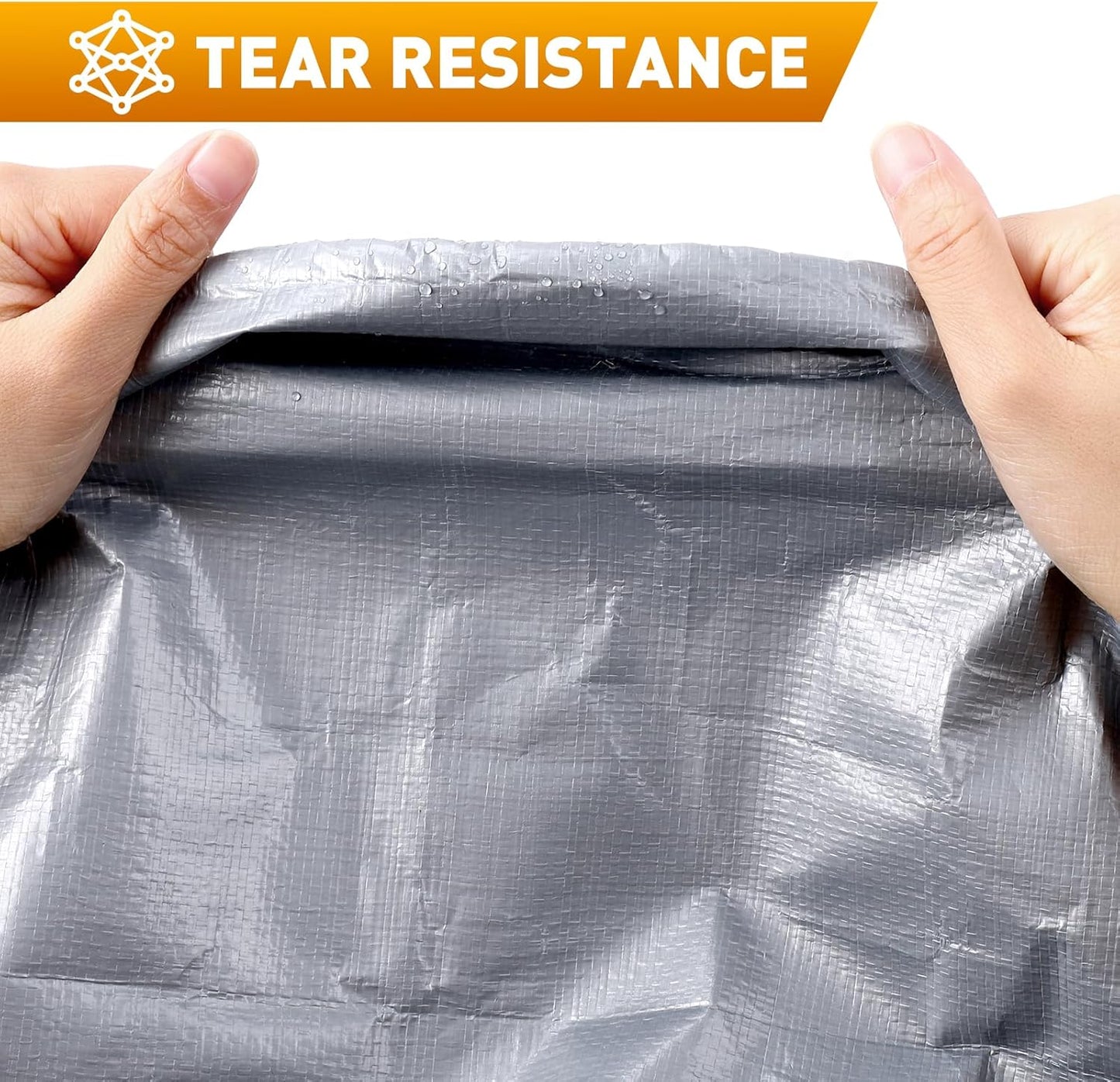 AROIC 10x12FT Heavy Duty Tarps Waterproof, 16 Mil Thick Camping Tarp-15x17 Weave, Large Waterproof Tarp, Tarp Tear Resistant, UV Resistant, Multipurpose Protective Cover for Tent, Car, Roof, Boat