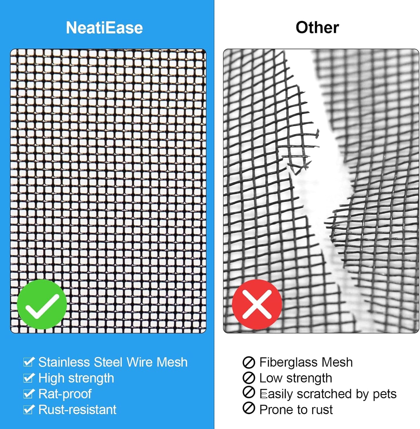 NeatiEase Upgraded Shed Windows 2 Pack, 18" x 23" Windows with Tempered Glass and Stainless Steel Screen for Shed, Chicken Coop, Playhouse, Household, Garage(Black)
