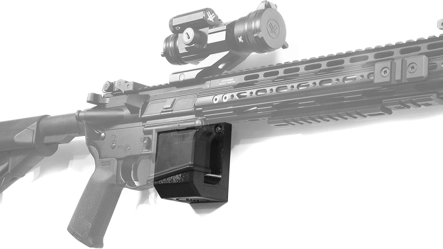 Spartan Mounts Locking .223/5.56 Rifle Mount Wall Display | Low Profile Floating Design Vertical and Horizontal Mounting Solution | Gun Room Safe Storage Organzation | Made in USA