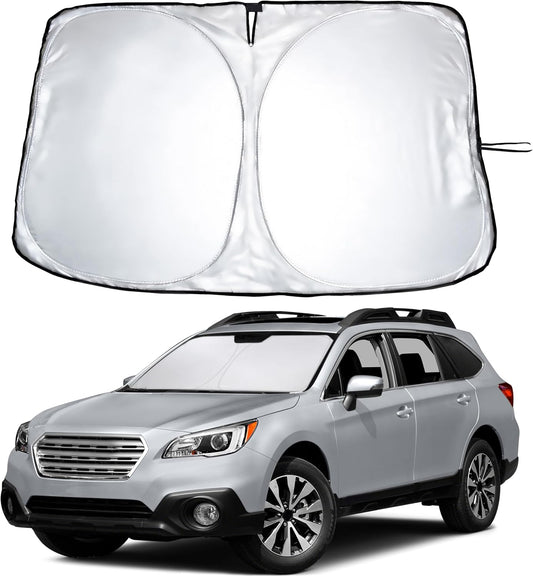 for Subaru Outback 2015-2019 Windshield Sunshade - EcoNour 240T Polyester Material Cars Sun Visor Reflector Blocks UV Rays - Foldable Sunshade Interior Protection-Subaru Outback Accessories