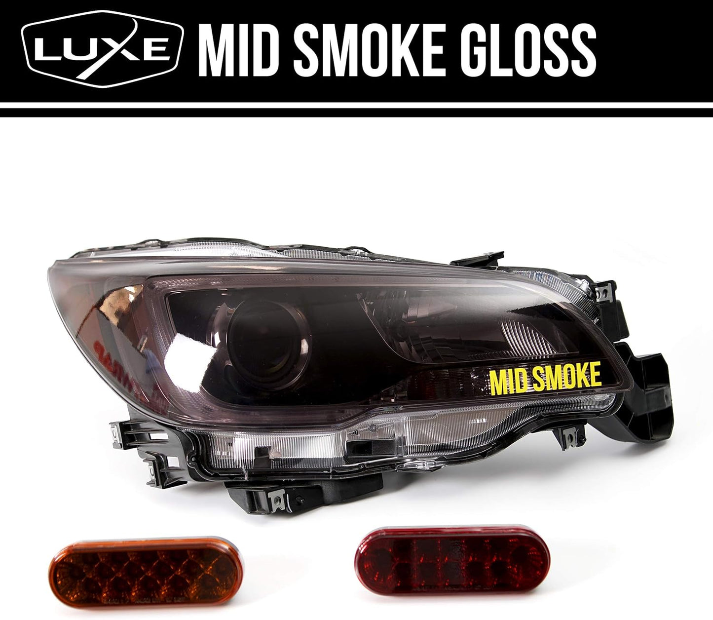 Luxe LightWrap Mid Smoke Gloss Universal Headlight Tail Light Tint Kit (20” x 2 Yard)