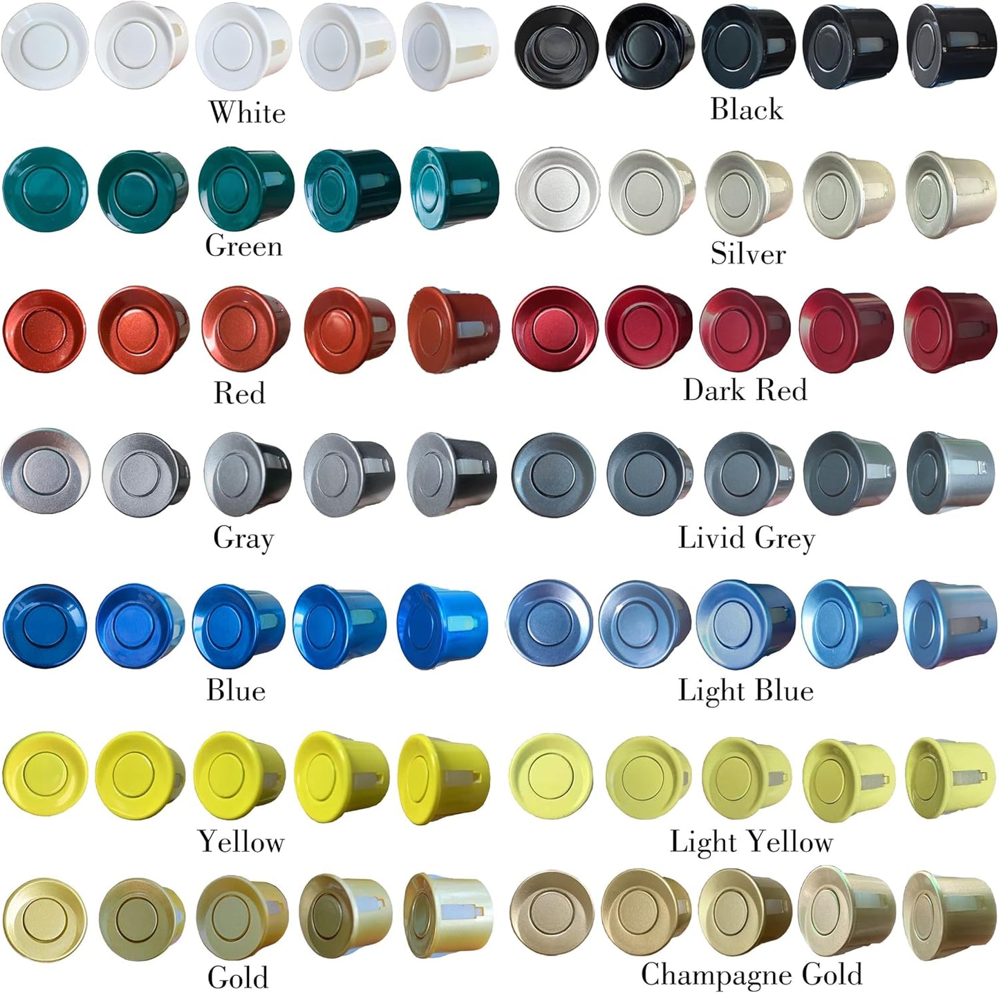 Car Reverse Backup Parking Sensor Radar System kit The LED Display with 3 Colors can Both Shows Distance Data and warn You with beep Sound Adjustable Volume Compact and Easy to Install Light Blue