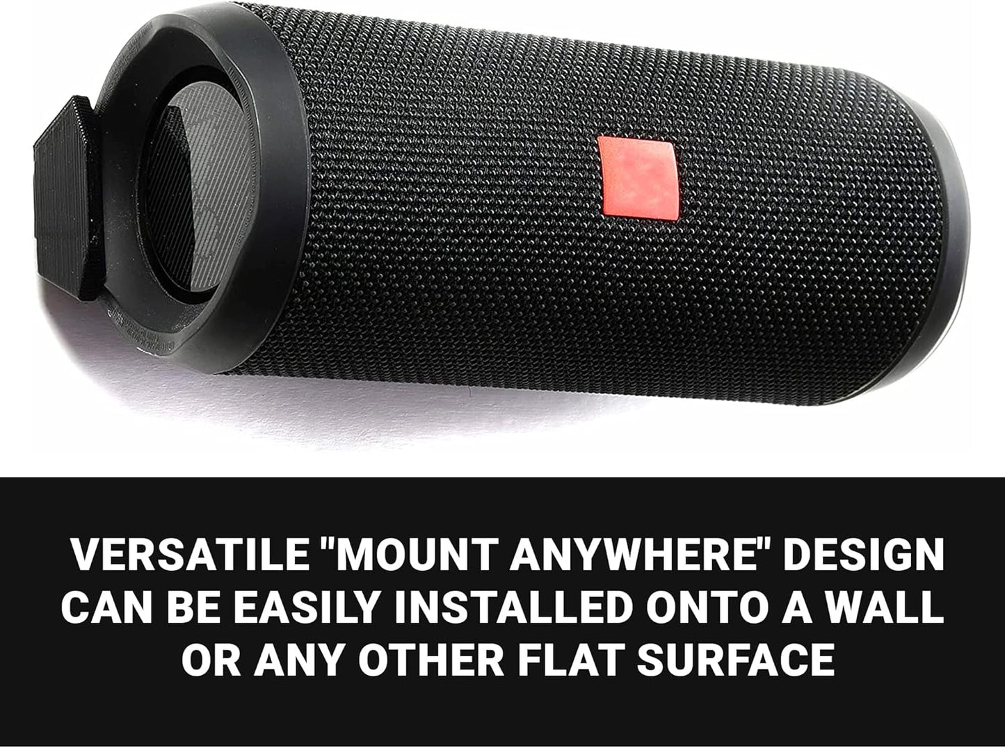 Spartan Mounts Compatible with JBL Flip 4 Bluetooth Speakers | Low Profile Wall Mount Anywhere Design for Home, Office, Studio, Garage, Dorm, Patio, Auto, Boat, Golf Cart | Made in USA