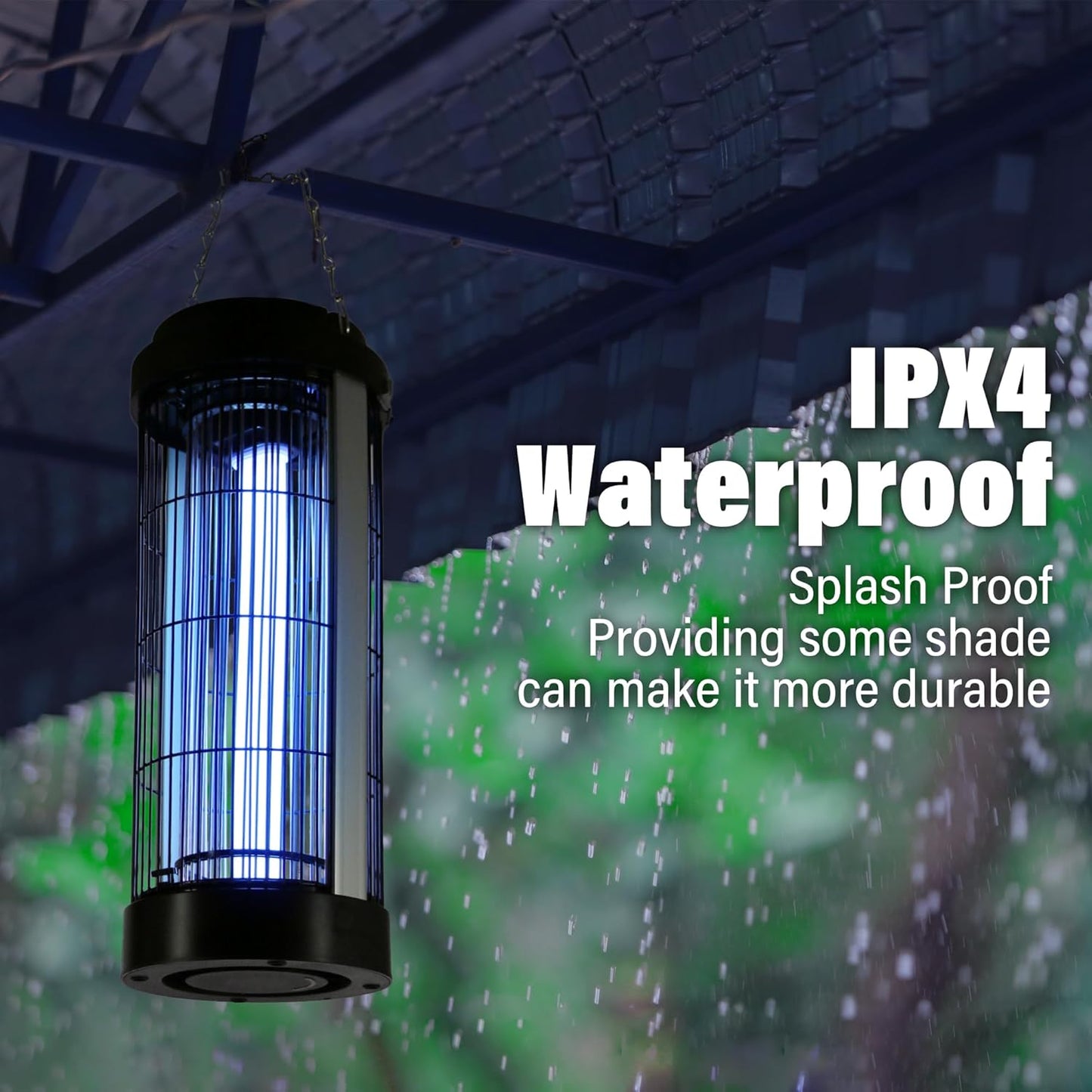 Powerful Bug Zapper Outdoor for 5000 Sq.Ft. with 13FT Power Cord, 3600V Instant Killing Grid Removable Hanging High Power Outdoor Mosquito Killer, Fly Trap Lamps for Garage Farm Home