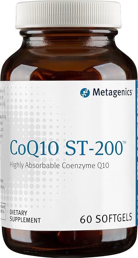 Metagenics CoQ10 ST-200 mg, Highly Absorbable 200 mg Coenzyme Q10 Supplement to Help Support Energy Production and Cardiovascular Function - 60 Count