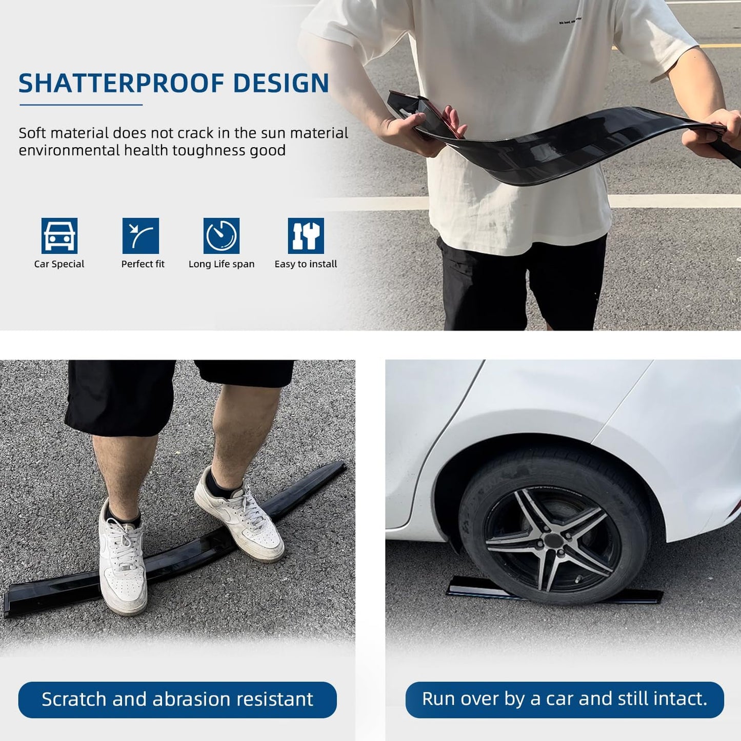 4pcs Front+Rear Smoke Sun/Rain Guard Outside Mount Tape-On Window Visors Compatible with 97-17 Expedition 98-17 Navigator