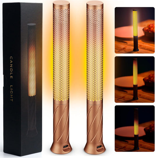 LED Candle Light, Cordless Table Lamps, Bedside Lamps w/2 Modes, Rechargeable Candlestick, Modern Table Lamp w/2600 mAh Battery, nightstand lamp, Bedroom lamp