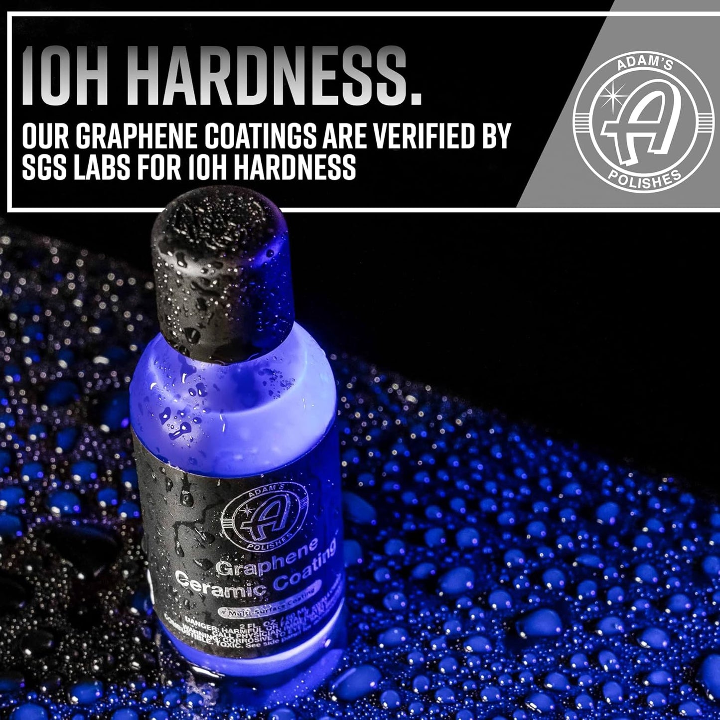 Adam's Polishes UV Graphene Ceramic Coating - 10H Ceramic Coating for Cars W/UV Glow Technology | 7+ Years of Protection | Apply After Car Wash Clay Bar Car Buffer Polisher | Boat RV Motorcycle