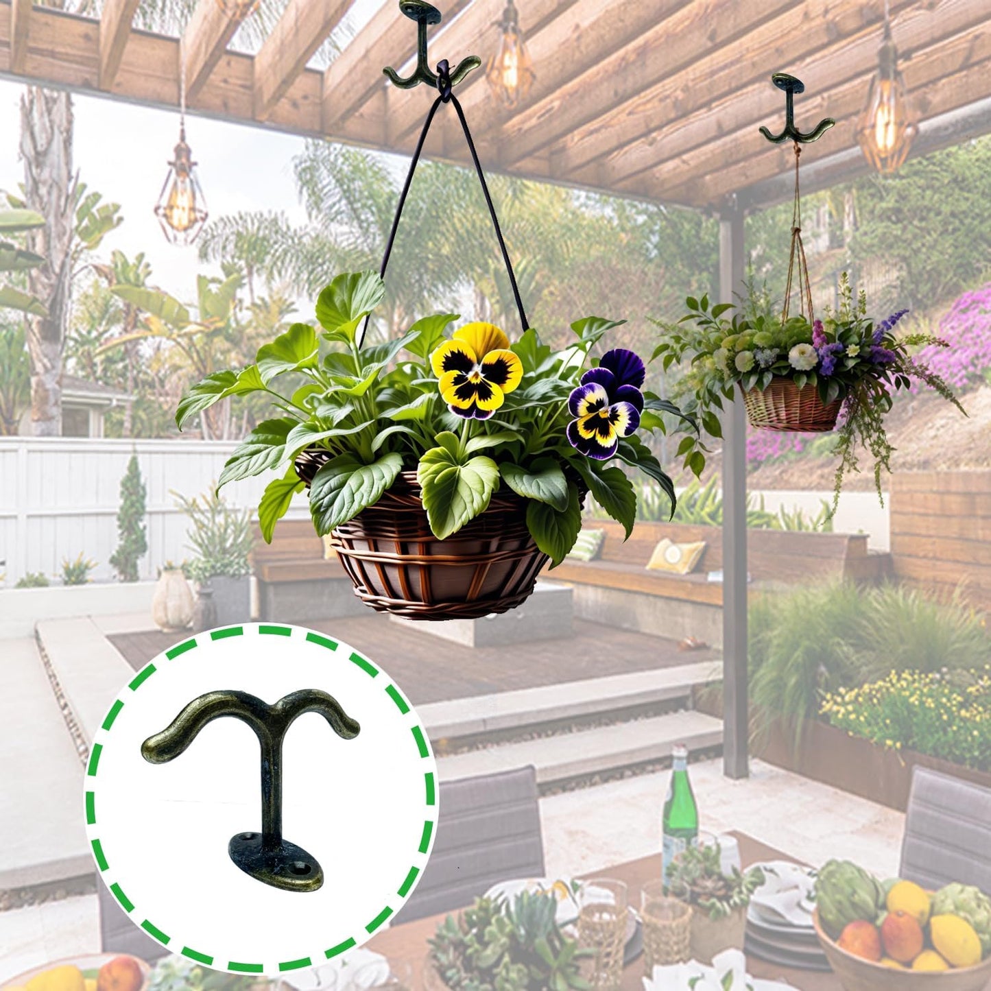 10 Pcs Zinc Alloy Ceiling Double Hook Cabinet Wardrobe Coat Towel Hat Hook Hooks Under Cabinet Shelf (Antique Bronze)