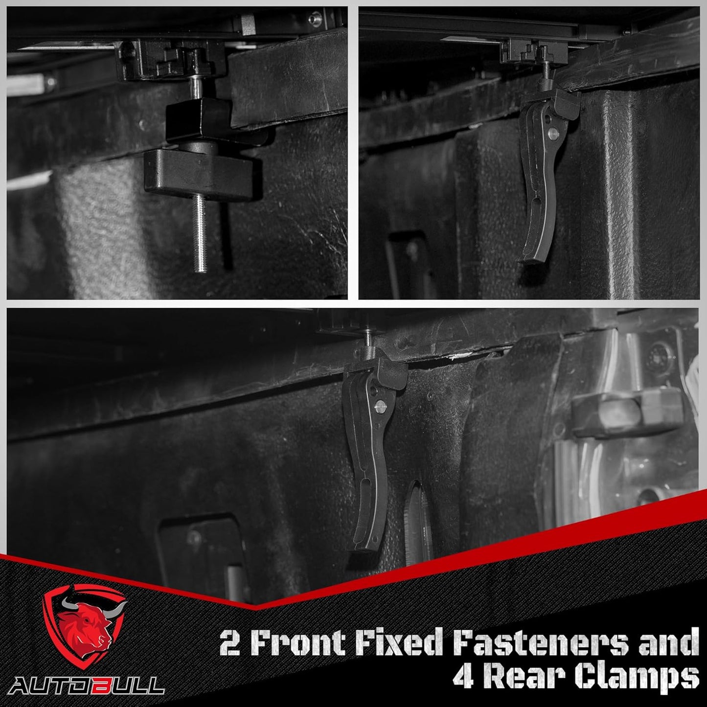 Soft Quad Fold Tonneau Cover Compatible with 2007-2021 Toyota Tundra(Excl. Trail Edition) 6.5ft Bed (78.7"), Vinly Top Alloy Steel Structure