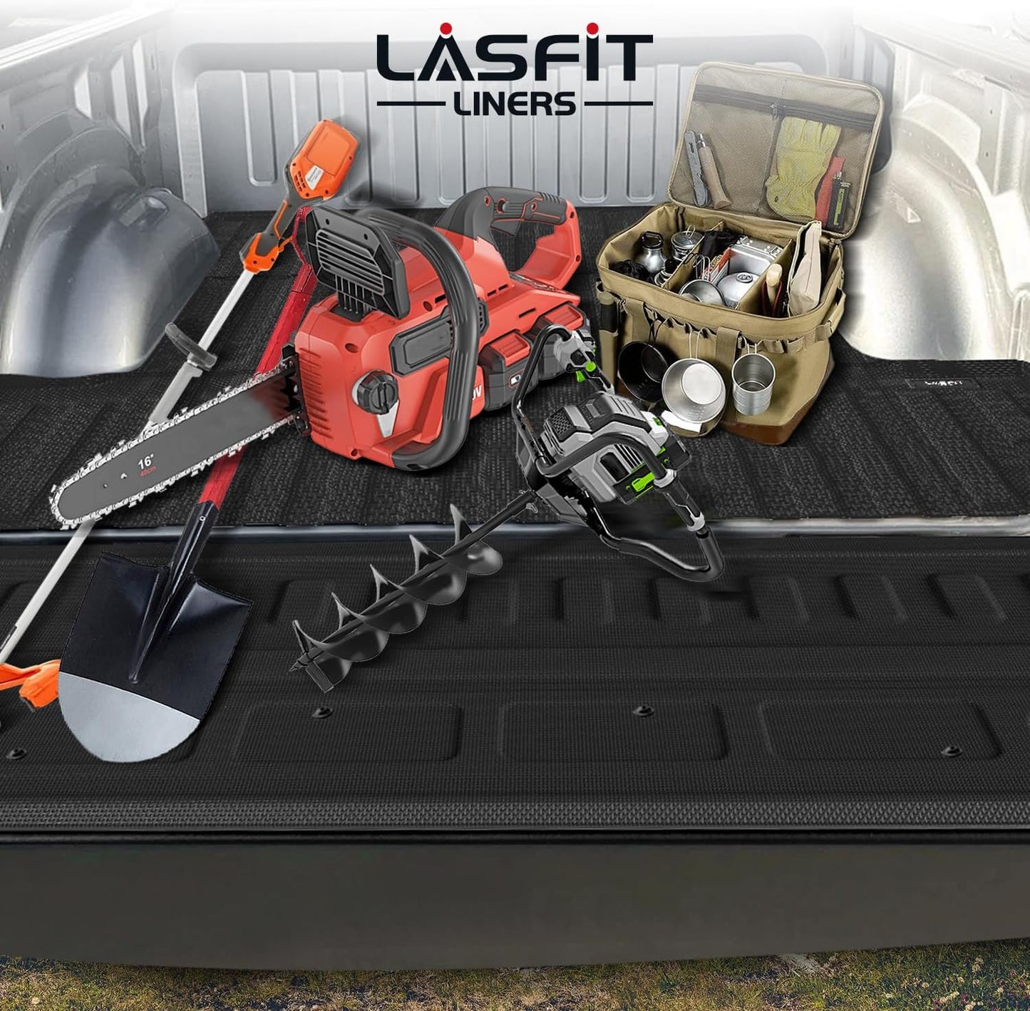 LASFIT Truck Tailgate Mat 2020-2025 for Chevrolet Chevy Silverado & GMC Sierra 2500HD/3500HD (Not fit MultiPro Tailgate), All Weather TPE Tailgate Protector Liner for Chevrolet Accessories, Black