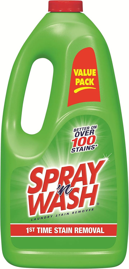Resolve Spray 'n Wash Pre-Treat Laundry Stain Remover Refill, 360 fl oz (6 Bottles x 60 oz)