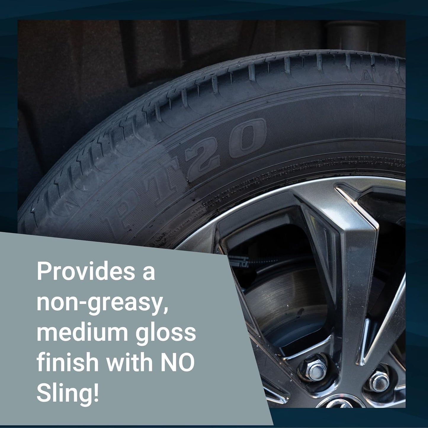 Platinum Tire Sauce, Natural Look Tire Shine for Cars, Trucks, SUVs, 24oz.