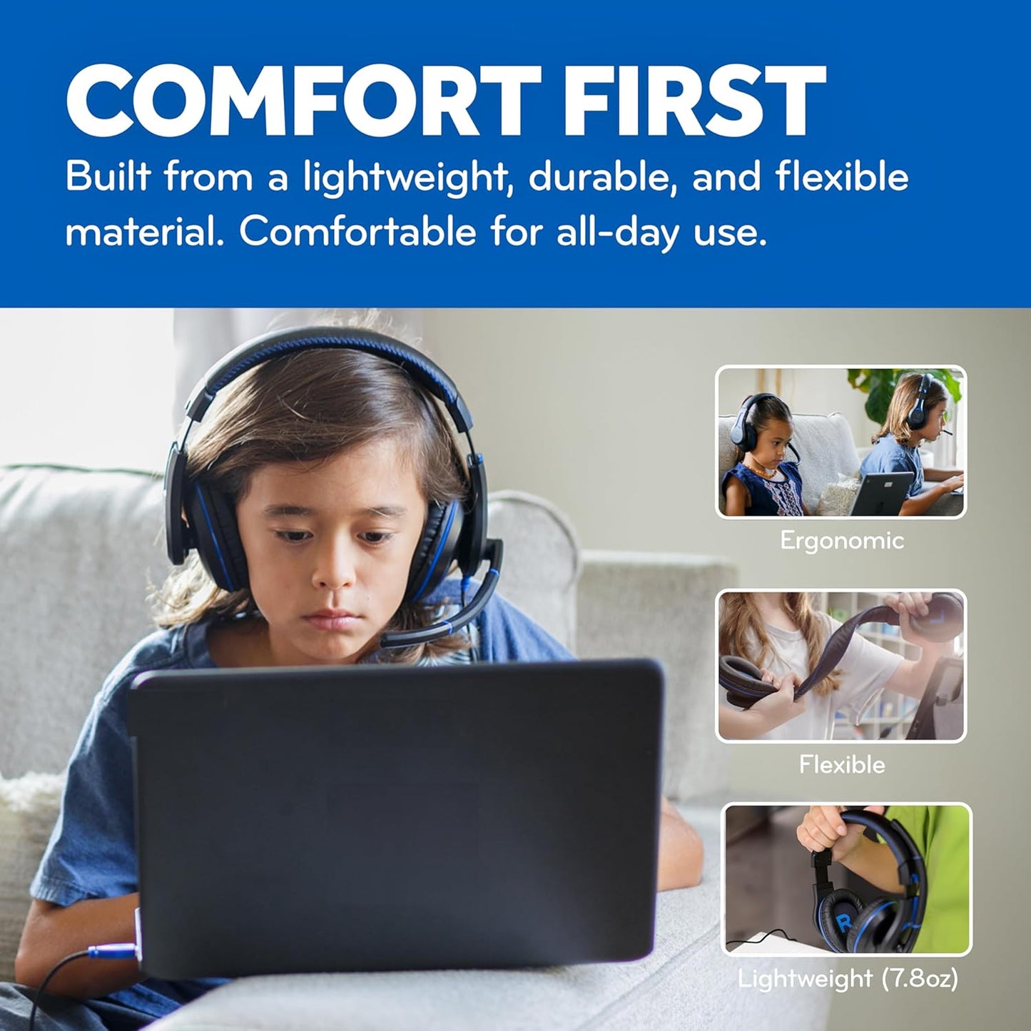 ThinkWrite Technologies / TWT Audio Duro, TW210 (2nd Gen) | Premium Over-Ear Wired Black Headset with Noise Reducing Microphone (3.5mm Jack)