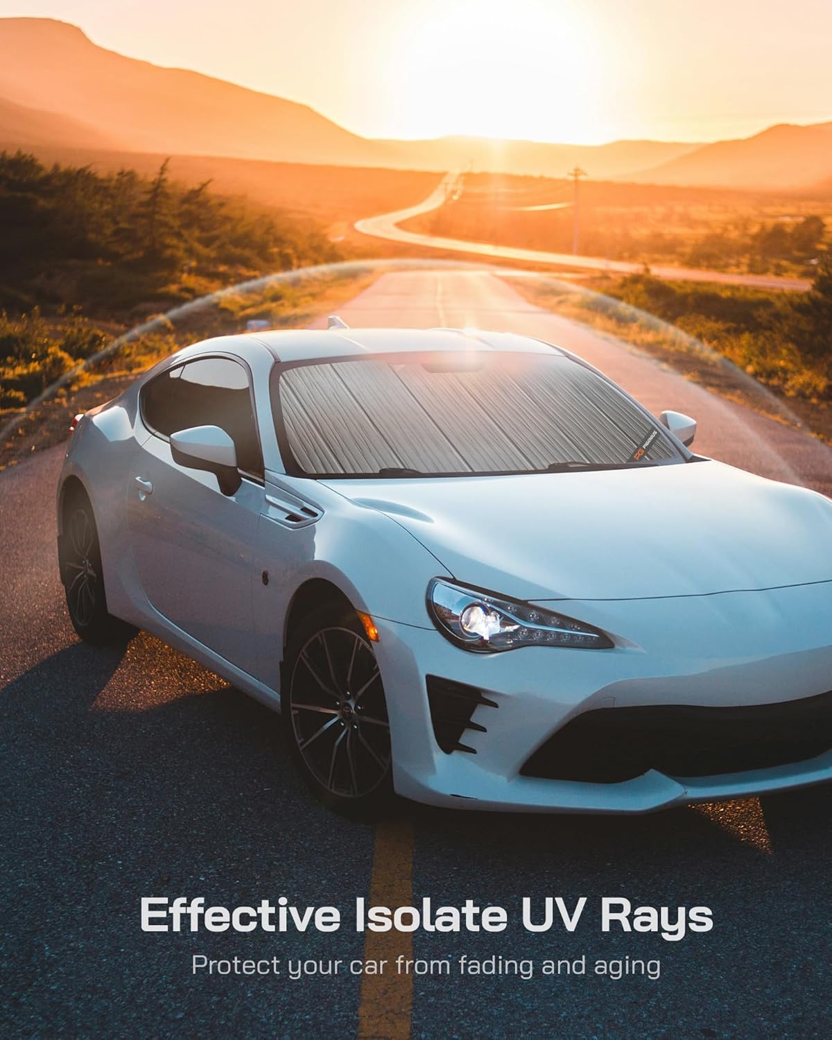 Windshield Sun Shade for Acura RDX 2013-2018,Front Window Sunshade Shield,2-in-1 Reflective Sun Shade,Silver for Summer, Black for Winter