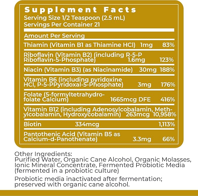 Premier Research Labs Max B-ND Liquid Vitamin - B-Complex for Liver & Brain Health - Sublingual Drops for Energy, Immune & Adrenal Support - 2 fl oz - Thiamin, B12, B6 & More - for Men, Women