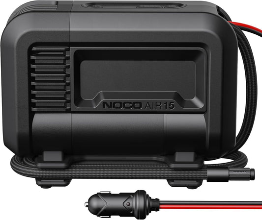 NOCO AIR15: UltraFast 15A Tire Inflator - 12V Portable Air Compressor Pump, 80 PSI Max – 44 SLPM Airflow Inflates 0–40 PSI in 2.9 Minutes – Digital Gauge + Auto-Shutoff