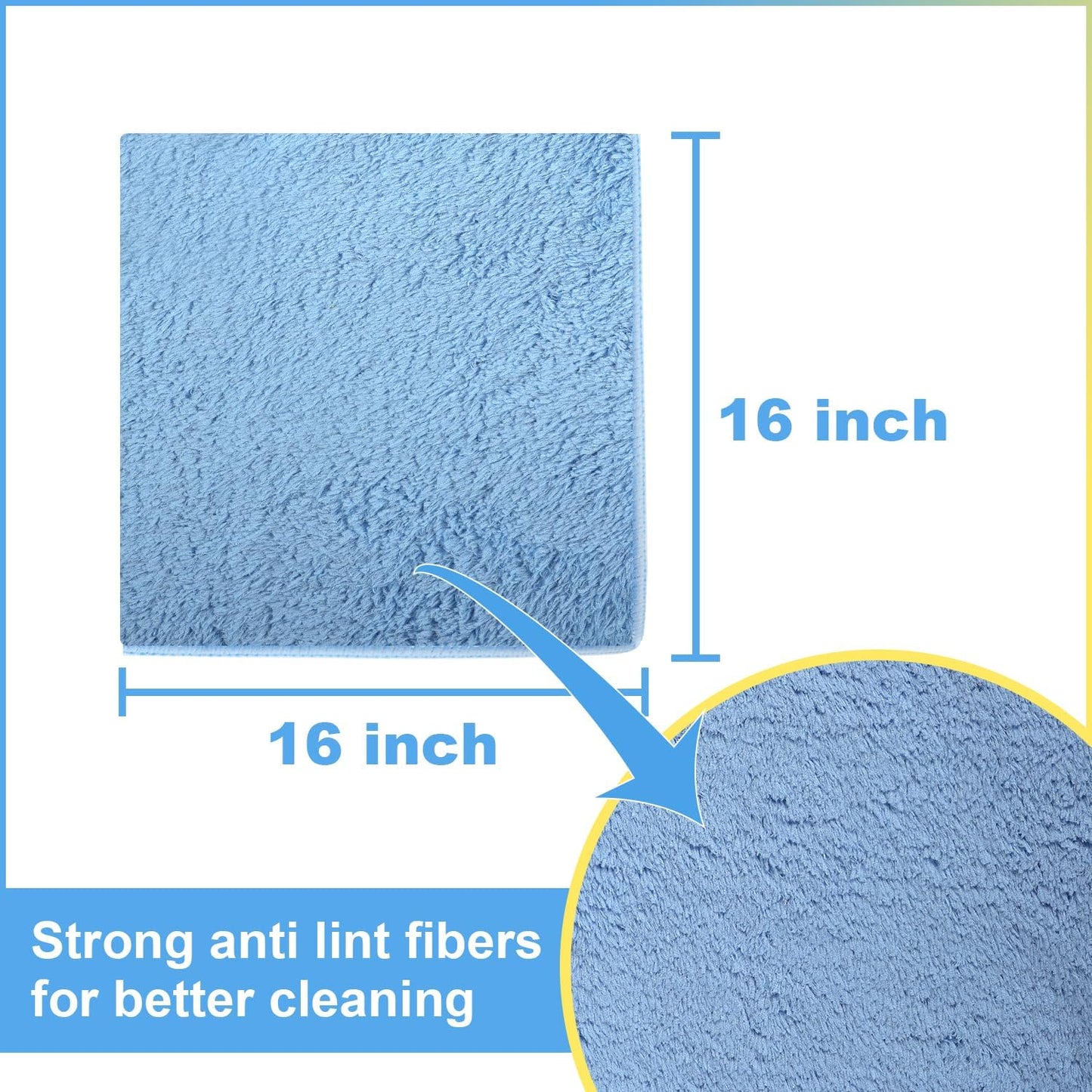 Microfiber Towel for Car Cleaning,Cleaning Supplies Upgraded 450gsm Ultra-Thick,Washcloths Detailing,Exterior Interior Microfiber Rags 16in x 16in(6-Pack)