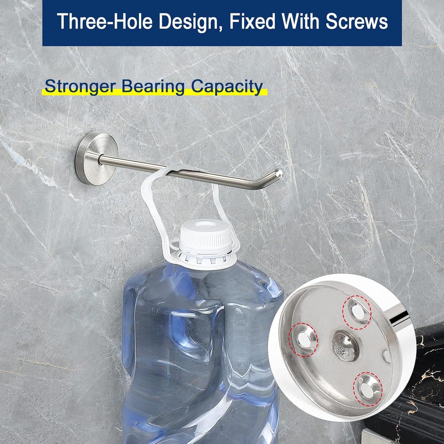 NearMoon Coat Hooks, Wall Hooks for Hanging Hat Hurse Robe, 304 Stainless Steel Heavy Duty Towel Hangers for Bathroom Livingroom Hotel Kitchen Garage, 6 Pack (6 Inch, Brushed Nickel)