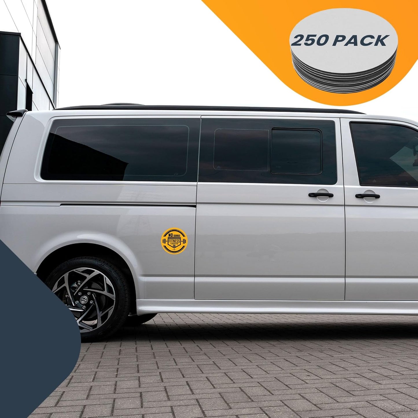 Magnet Me Up Customizable 30 Mil Round Magnet- 6”, 250 PK Weatherproof Car Magnet for Businesses, Sports Teams, Fundraiser, Personal Expression- Custom Text & Logo- Strong Magnetic Vinyl for Vehicles