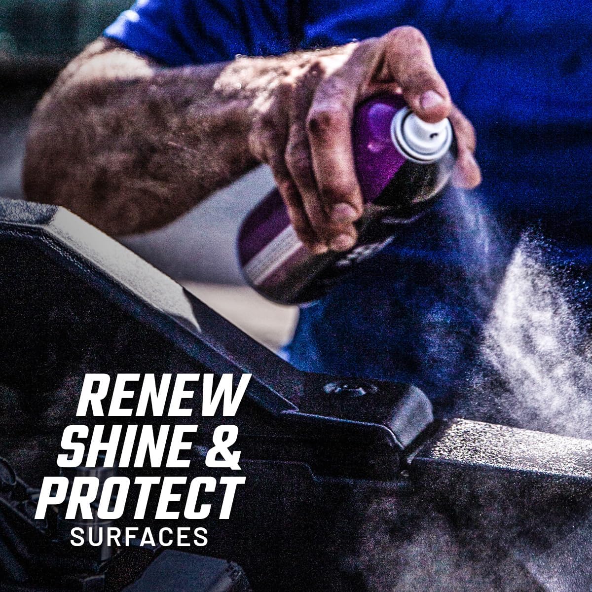 Slick Products Shine & Protectant, Long-Lasting High-Gloss Clear Coat Spray, Renew, Shine, and Protect Plastic, Vinyl, Rubber, Trim, and More (3-Pack)