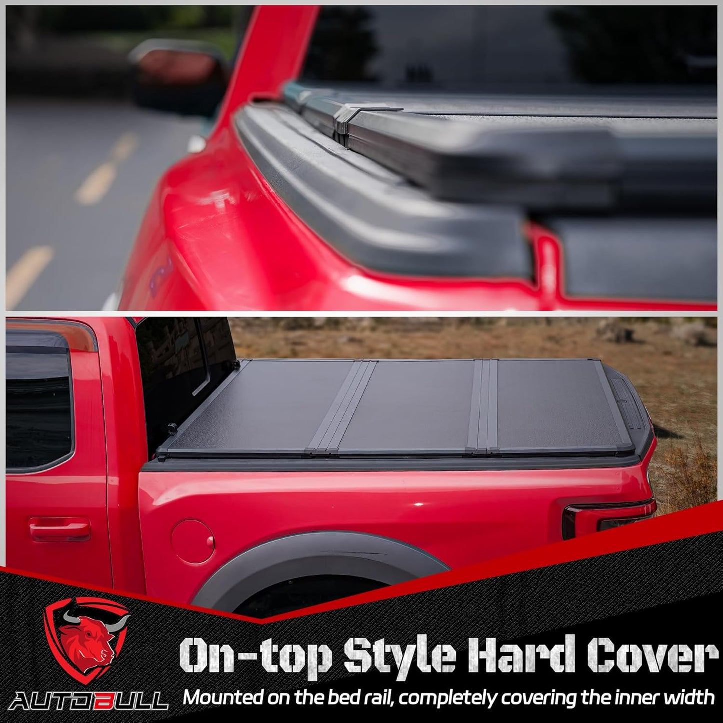 Hard Top Tri Fold tonneau Cover Compatible with 2022-2025 Toyota Tundra 5.5ft Bed, Alloy Steel and Fiberglass Made