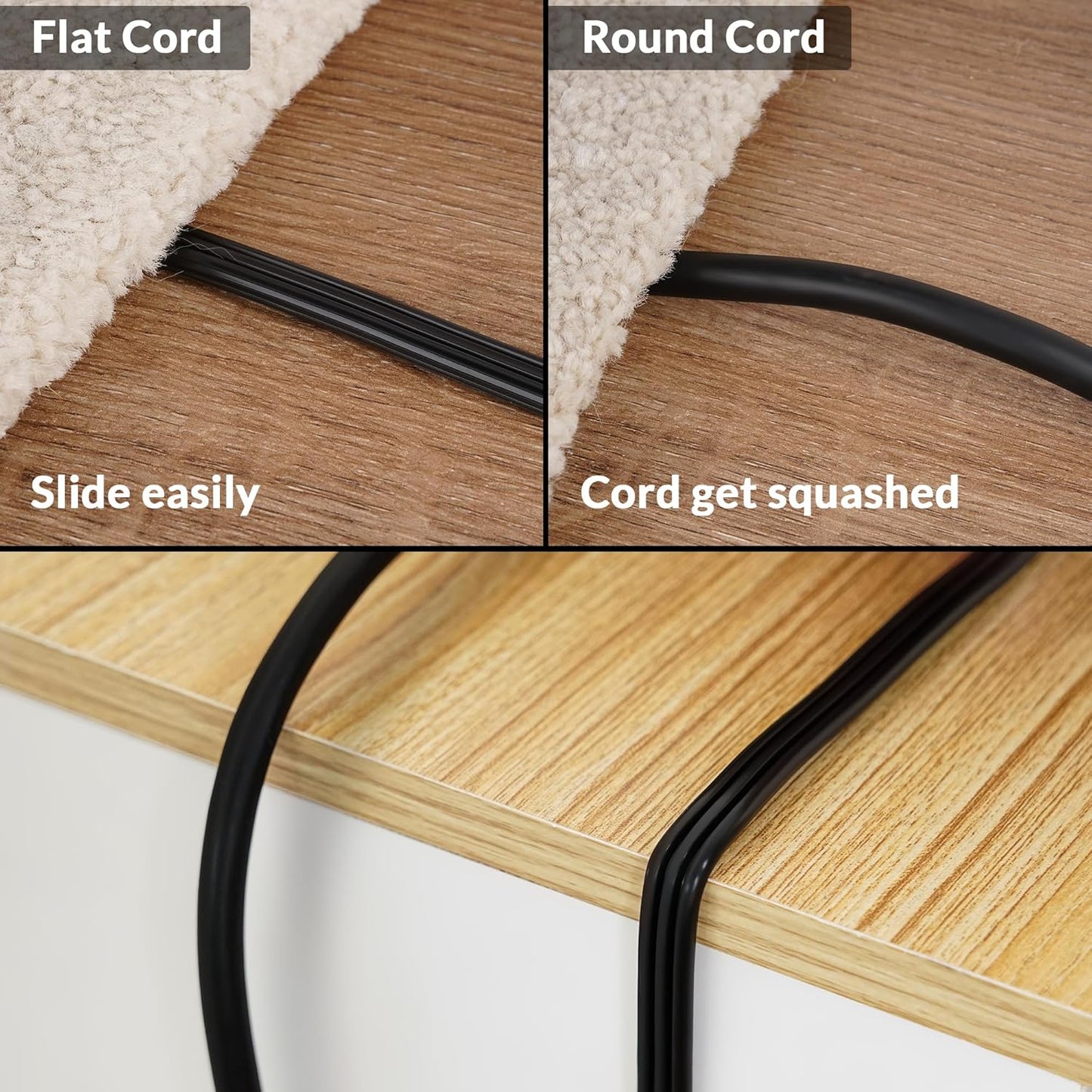 Elecan Flat Plug Extension Cord 30 Ft with Slim Space-Saving Plug Design, Thin Flat Cable Low Profile Power Cord 3 Prong Grounded Wire, 16 Gauge 13 A/125 V-Black-ETL Certified