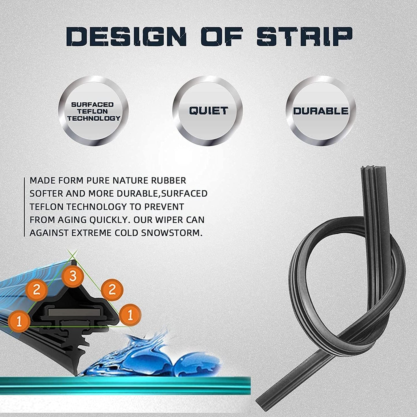 AUTOBOO 24"+22" Windshield Wipers with 12" Rear Wiper Blade Replacement for Ford Flex 2009 2010 2011 2012 2013 2014 2015 2016 2017 2018 2019 -Original Factory Quality (Pack of 3)