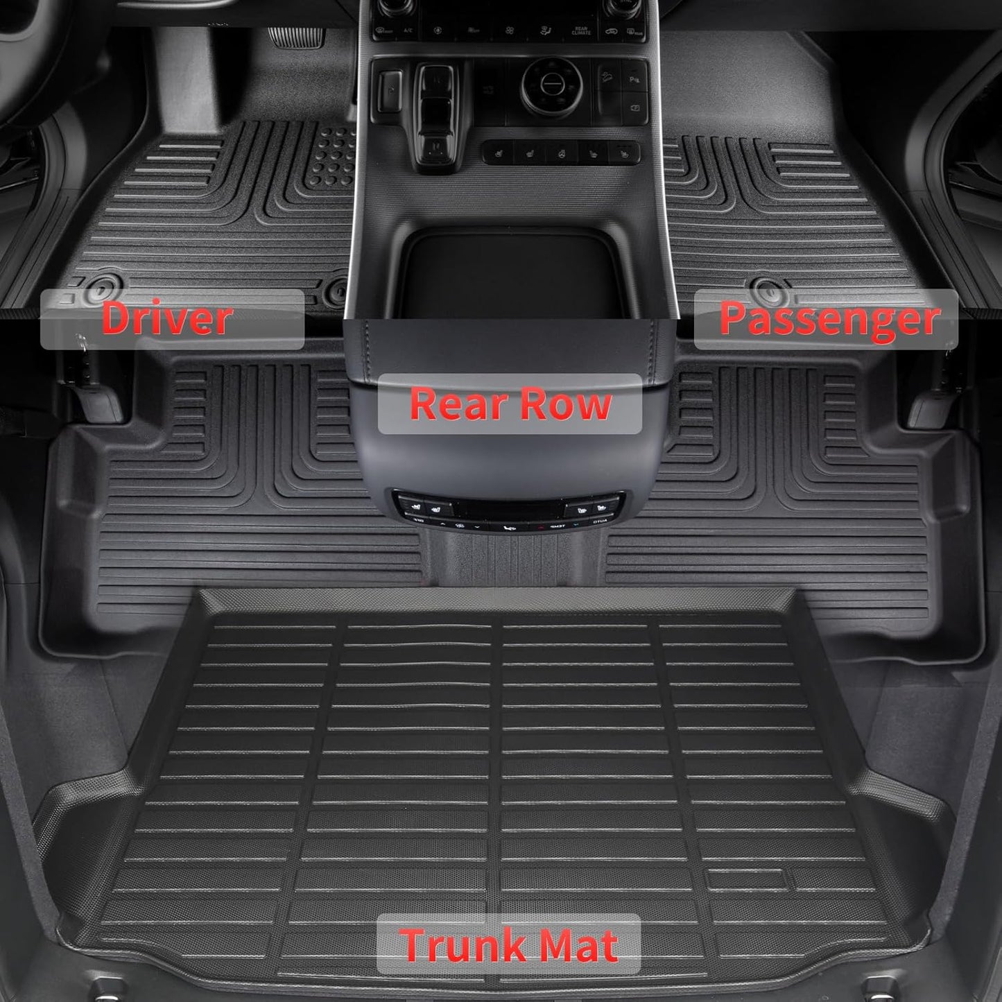 Wayhigh-All Weather Floor Mats Fit for Ford Maverick 2022-2024 2025 (Not for Hybrid), Custom Fit TPE Heavy Duty Car Mats Maverick Accessories
