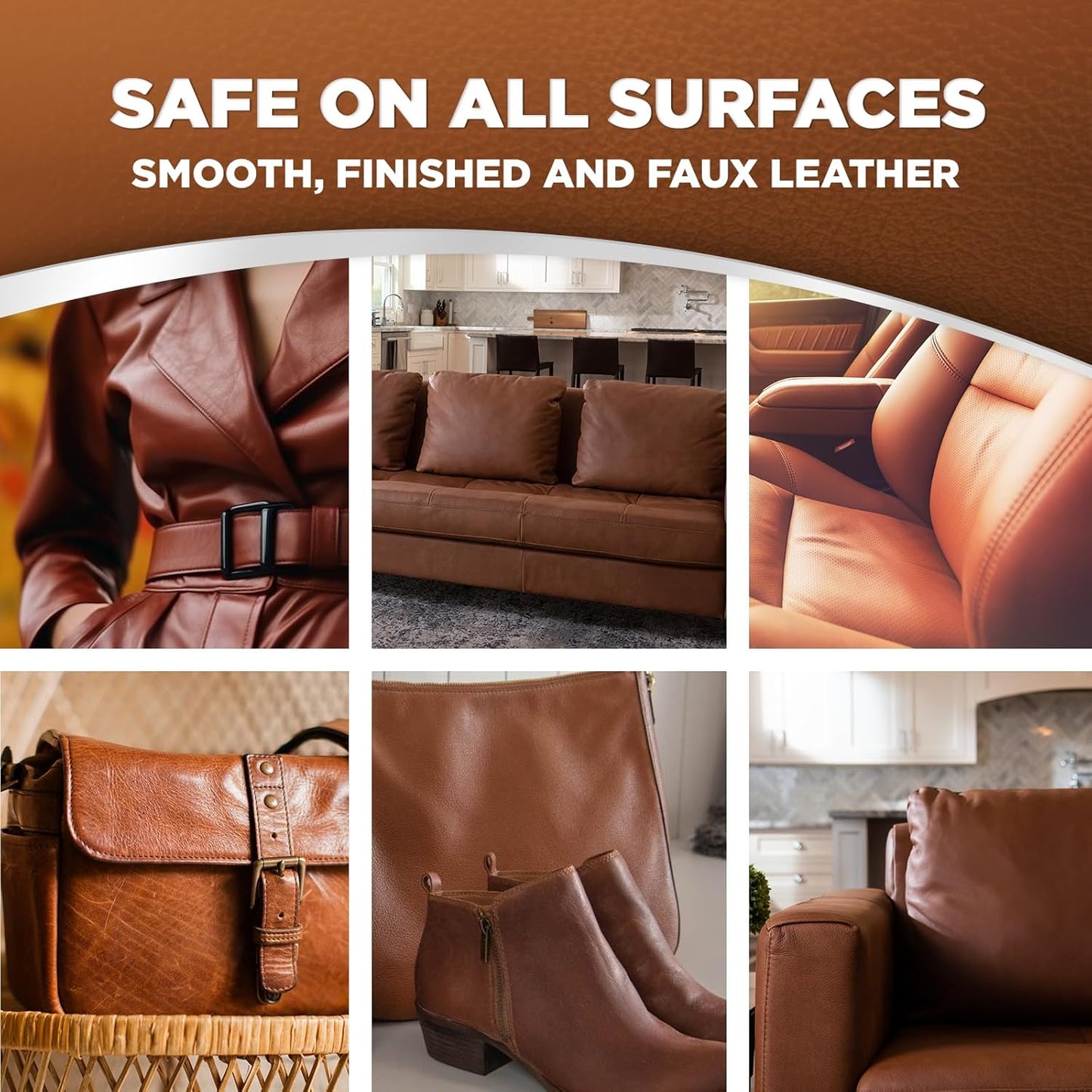 Weiman Leather Cleaner & Conditioner Care Kit | Restores Leather Surfaces | Ultra Violet Protectants Help Prevent Cracking or Fading of Leather Furniture, Car Seats, Shoes