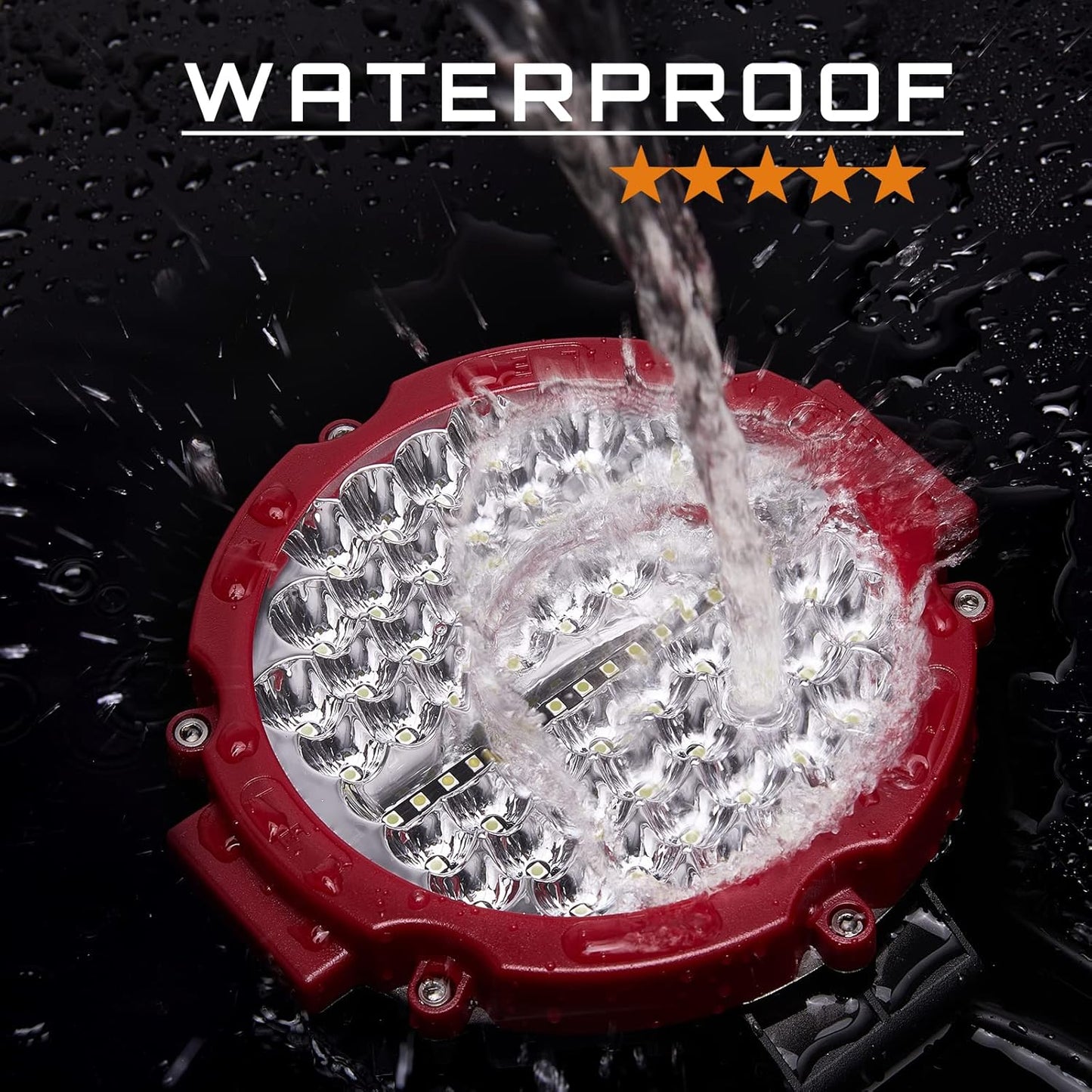 Round LED Light Pods, 7 Inch 120W 10000lm LED Off Road Driving Auxiliary Fog Lights 12V 24V for Trucks ATV SXS RZR UTV Golf Cart 4x4 Car Offroad Lighting Waterproof (2 Pack)