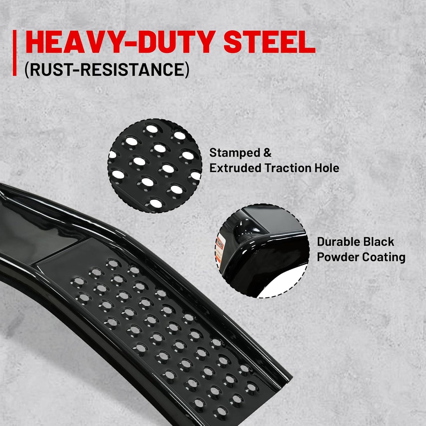 Rockland 4 Ton 8000 LBS Solid Steel Car Ramp Set, 35" L x 13" W x 9" H, Heavy Duty Auto Truck Ramps for Oil Change and Car Repair, Ideal for Easy Home Garage Maintenance (Pack of 2)