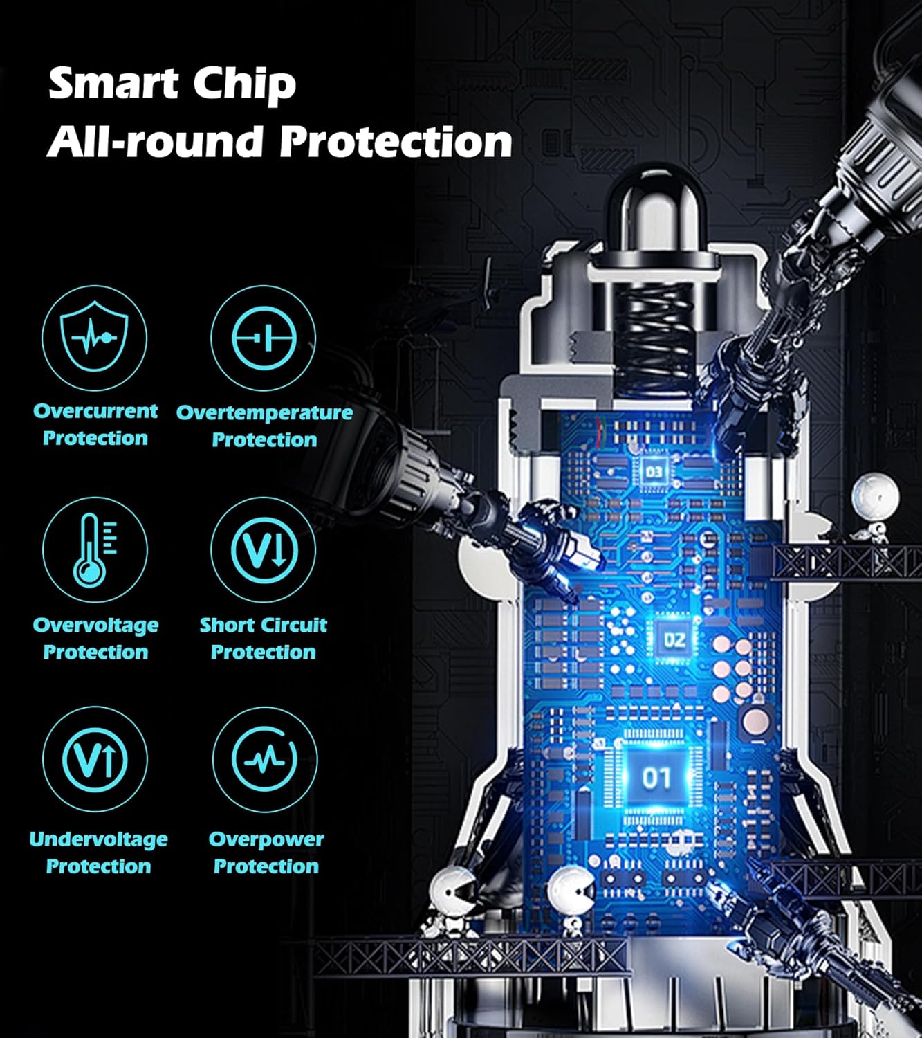 KAIY FM Transmitter Bluetooth Car Adapter, Car Radio Bluetooth Transmitter HandsFree Calling Music Player, FM Radio Adapter 42W Type-C Fast Charging, Support USB Drive
