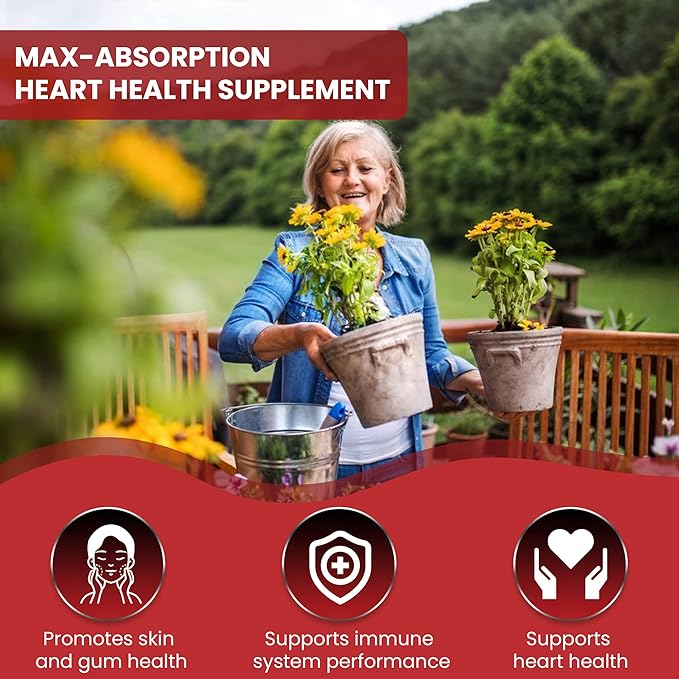 CoQ10 200mg Capsules for Heart Health - High-Absorption Nutritional Supplements - Cruelty-Free, Unflavored, & Gluten-Free - 30 Capsules per Bottle