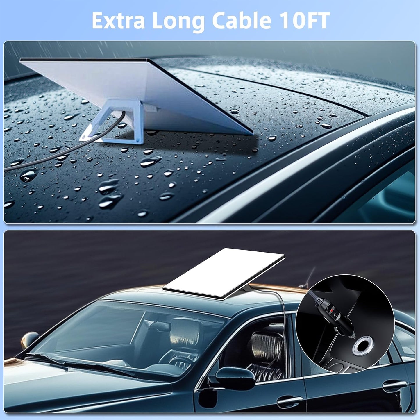 Starlink Mini Cable 12V 24V Car Adapter 10FT/3M Cigarette Lighter to DC Cord Replacement DC Power Cable 18AWG for Starlink Charging Cord Waterproof