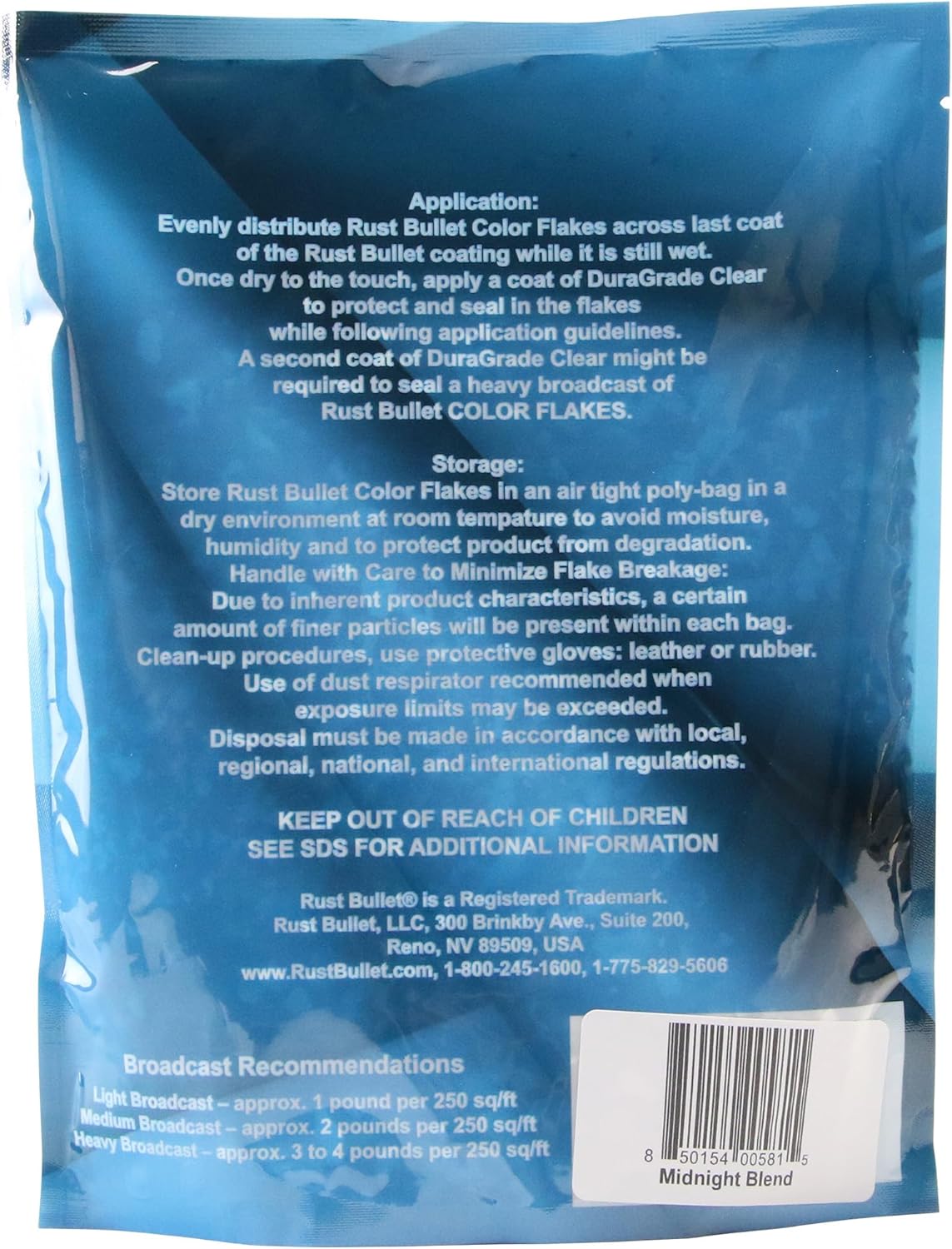 RUST BULLET Decorative Color Flakes - Midnight Blend - Customize Concrete Floors with 1 LB of Durable, UV-Resistant Vinyl Chips for Stunning, Long-Lasting Designs