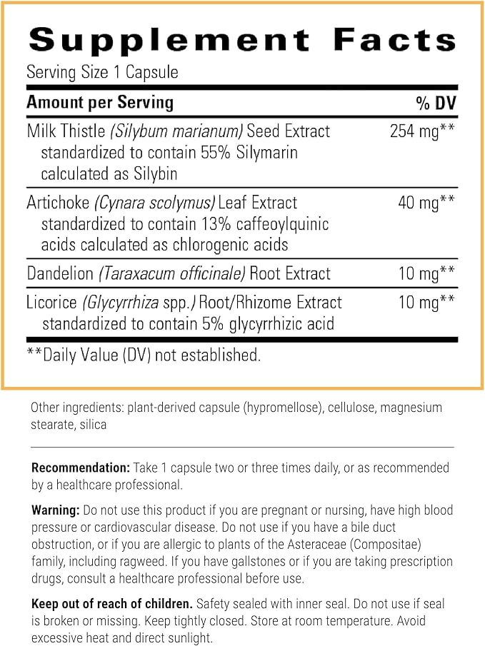 Integrative Therapeutics Super Milk Thistle X - Herbal Supplement for Liver Health Support with Milk Thistle, Licorice Root Extract & More* - Gluten-Free & Dairy-Free - 120 Capsules (120 Servings)
