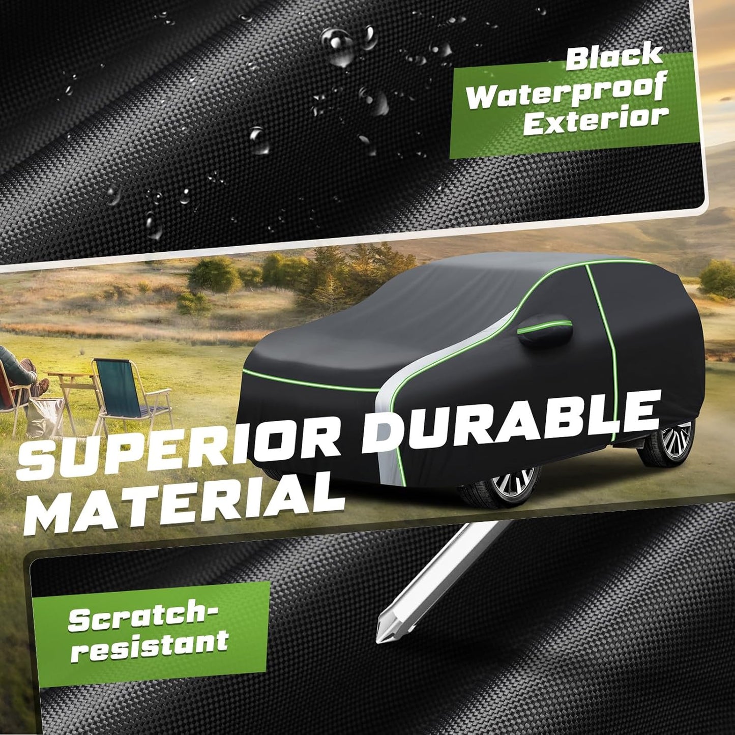 Mixsuper Liner Car Cover for Mazda CX-5 2013-2026 / Mazda CX-50 2023-2026, 7 Layers Full Car Cover All Weather Car Covers for CX5 CX50, Waterproof Outdoor Cover with Zipper Door Reflective Strips