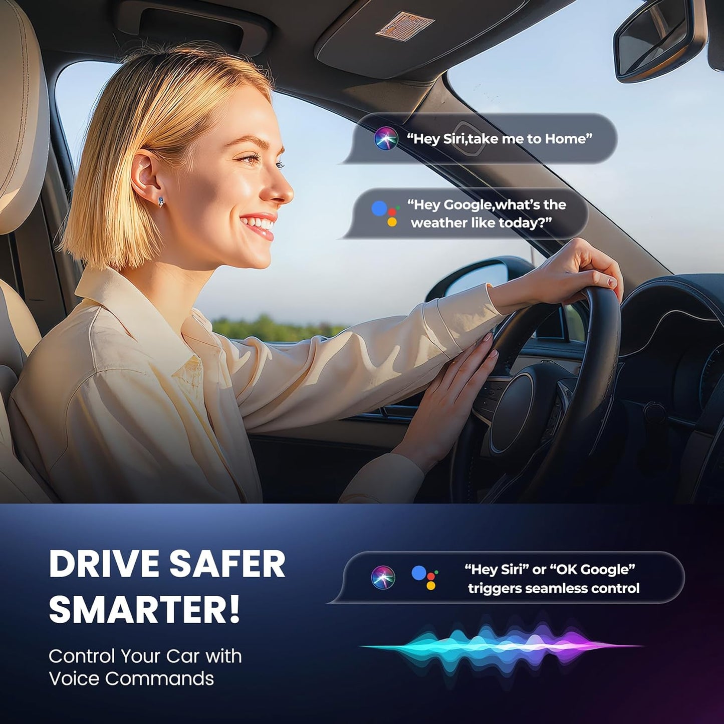 Wireless CarPlay/Android Auto Adapter 2 in 1 - Converts Wired Carplay & AndroidAuto to Wireless Plug and Play Car Play Wireless Adapter Compatible with iPhone 6+/iOS 10+ and Android 11+