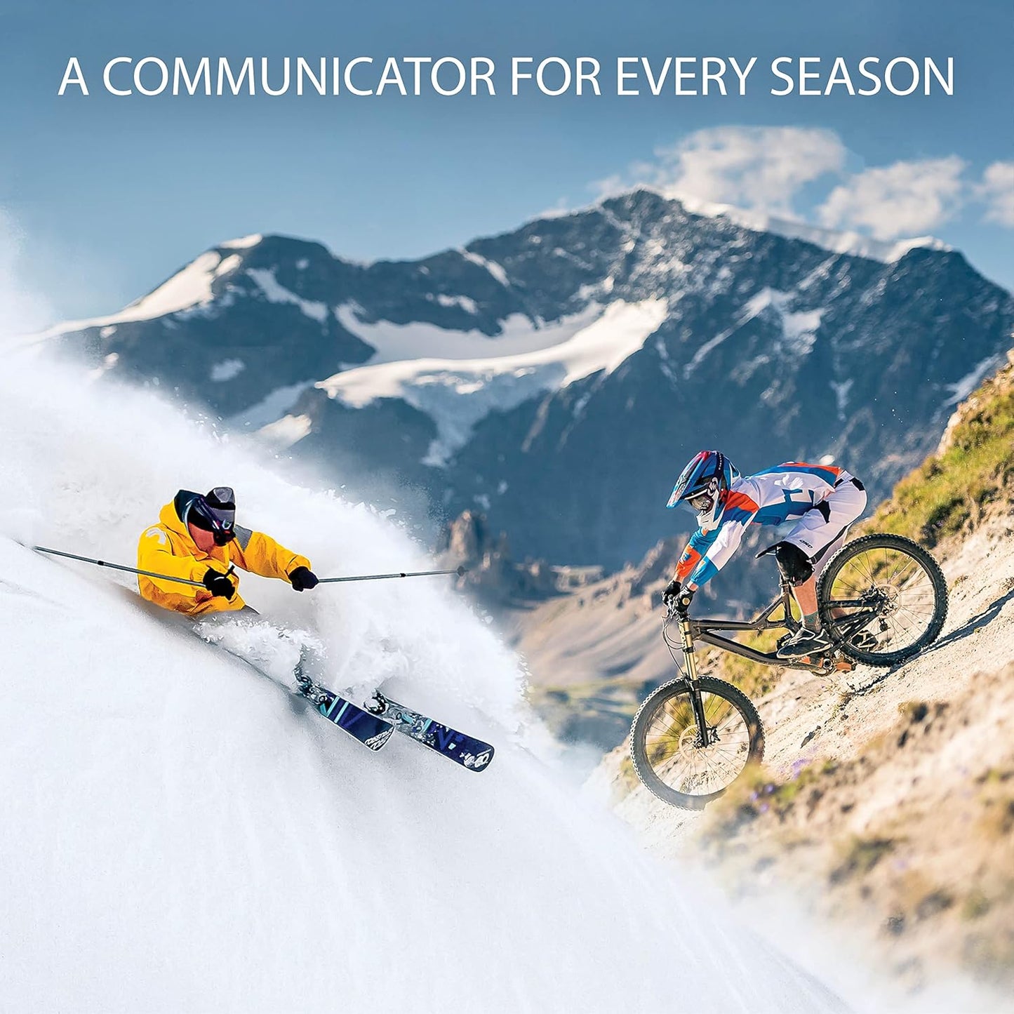 Cardo PACKTALK Outdoor Helmet Communication System, Great for Ski, Snowboard and Cycling (White, Single Pack)