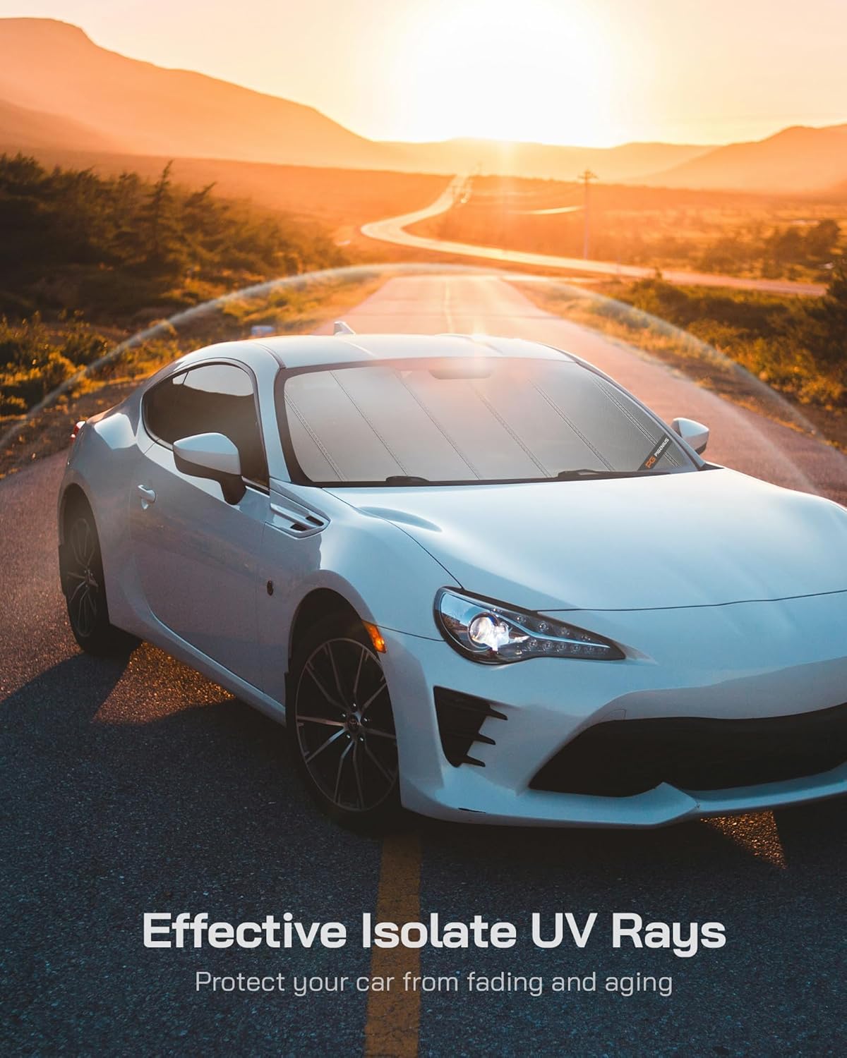 Windshield Sun Shade for Acura RDX 2013-2018,Front Window Sunshade,6 Layers Sun Shield,Block UV Rays Dashboard Shield,Insulation Sun Shade Accordion Fold