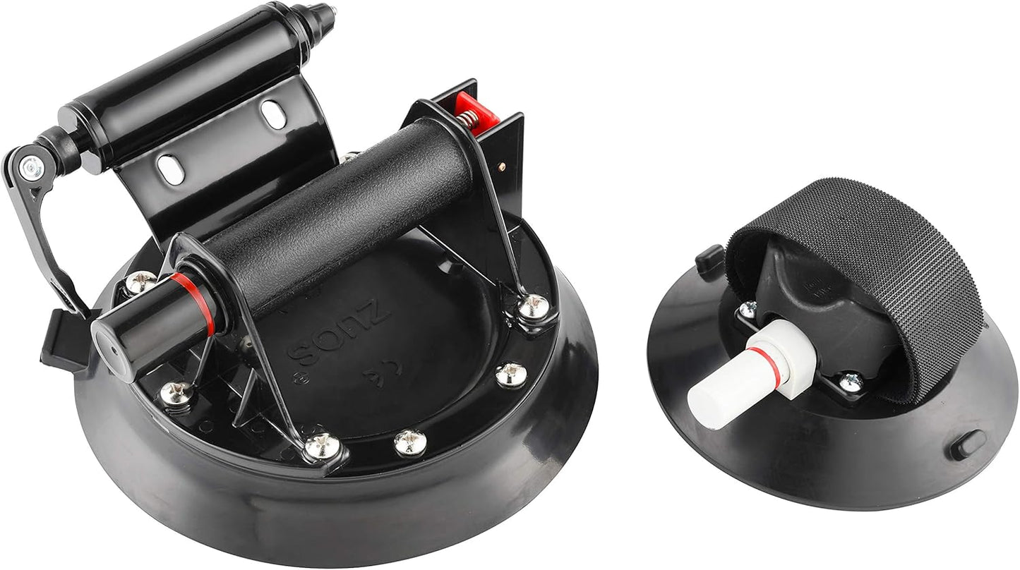 Bike Rack for Car Roof, Vacuum Suction Cup Bicycle Carrier Aluminium Alloy Roof Rack, with 5 Adapters for Most Bikes, 9x100mm/12x100mm/15x100mm/15x110mm/20x100mm/20x110mm (8" Suction Cup)