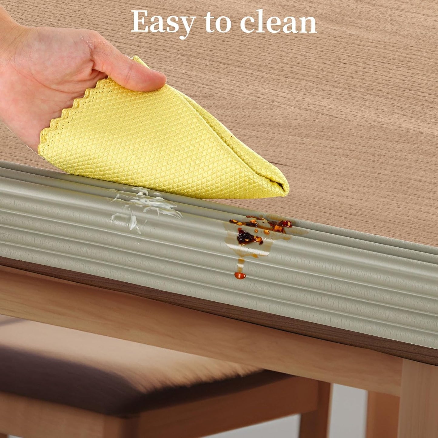 Corner Protector for Baby, Widen Edge Protector with Adhesive Backing, Baby Proofing Edge Corner Protectors Self Adhesive Furniture Corner Guard Bumper for Table, Desk, Fireplace (Gray, 16.4ft)