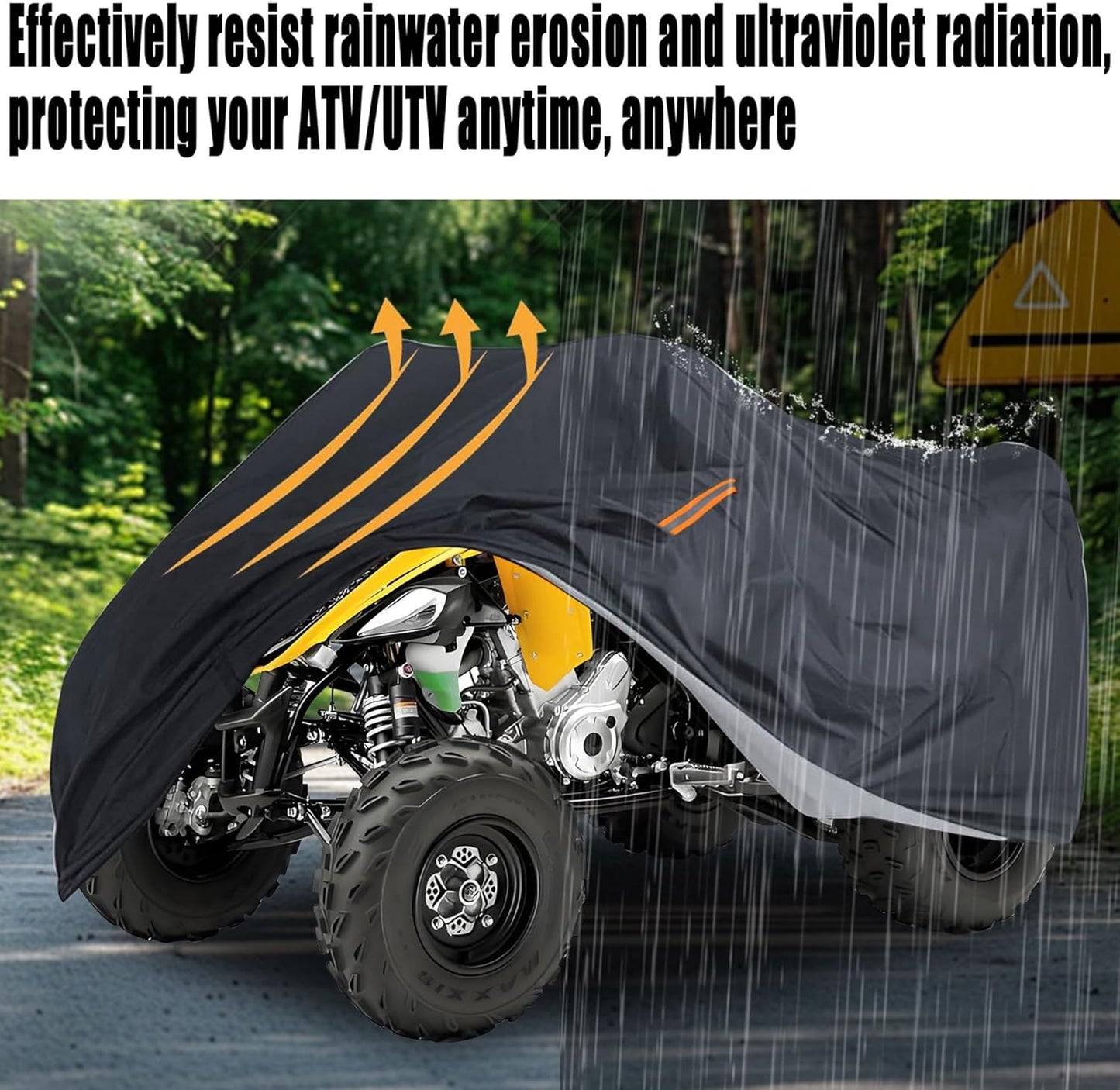 Car Cover 2-3 Seaters Outdoor Waterproof All-Weather Protection Outdoor Heavy Duty All Weather Protection Black Compatible with Polaris RZR Can-Am Oxford Cloth 134" x 70" x 75" inches