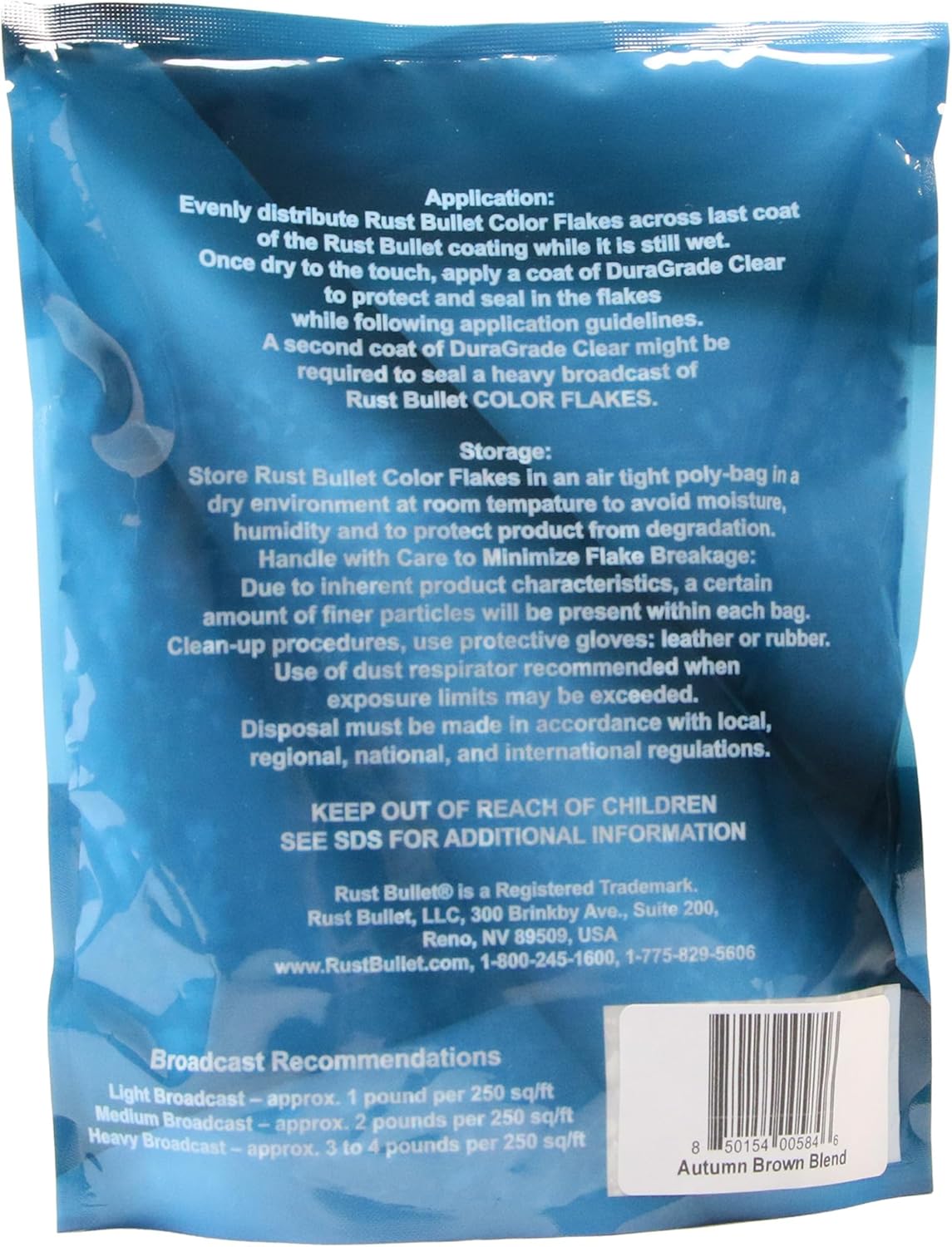 RUST BULLET Decorative Color Flakes - Autumn Brown - Customize Concrete Floors with 1 LB of Durable, UV-Resistant Vinyl Chips for Stunning, Long-Lasting Designs