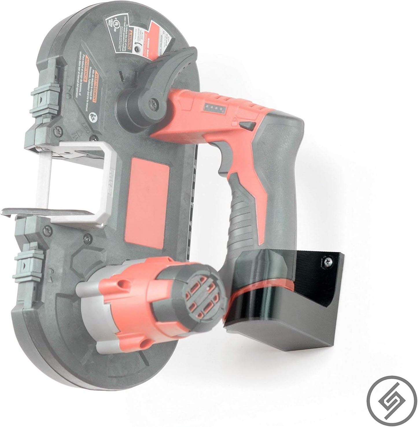 Spartan Mounts for Milwaukee M12 Tool | Wall Display Hook Holder Power Tool Storage | Blog DIY Strong Low Profile Bracket Convenient Easy Access Garage Organize (Circular Saw)