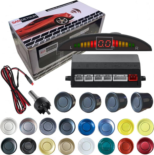 Parking Sensor Kit Backup Sensor Kit Reverse Sensor for Car 18 Color Options for Probes Adjustable Alarm Volume Professional Sensore de Reversa para Carro Safe Driving Assistant（Livid Grey）