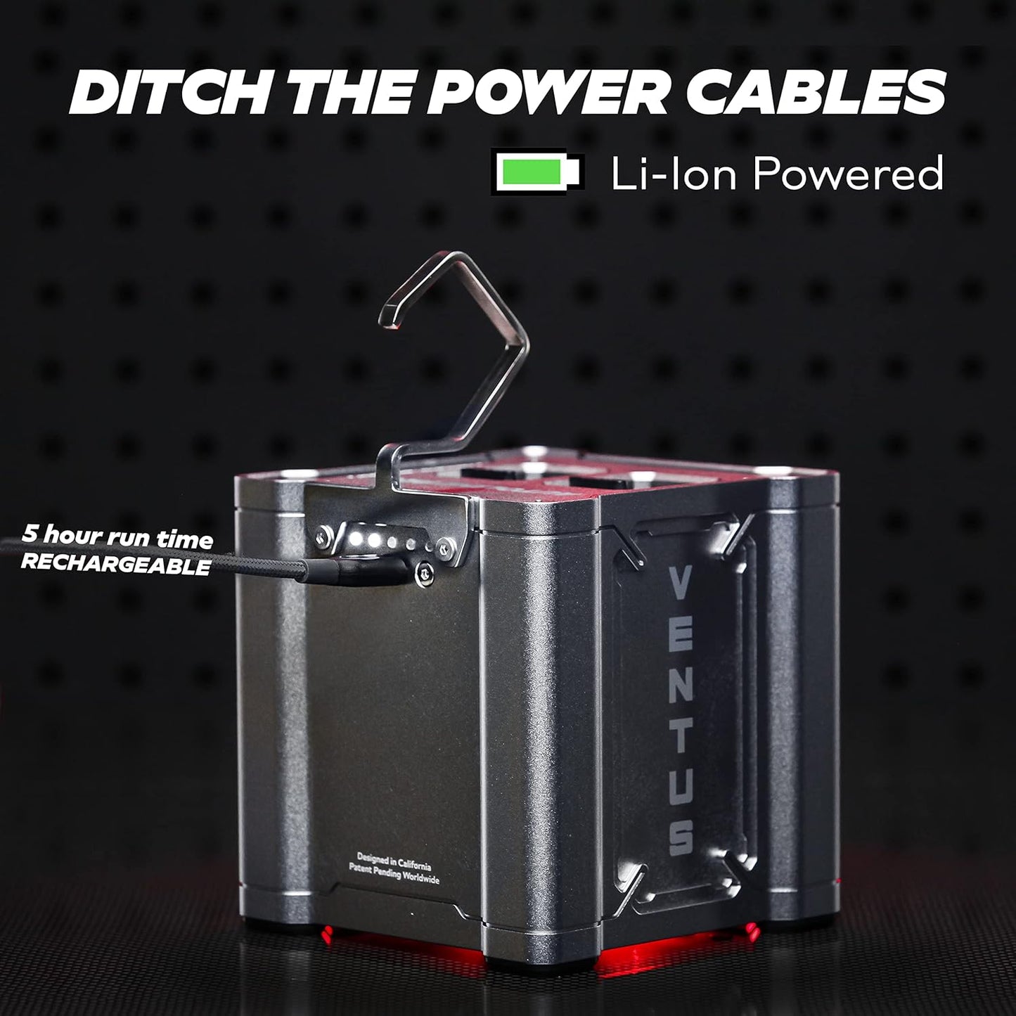 AutoLine Pro Automotive Ventus Smoke Machine Leak Tester EVAP Vacuum - World's #1 Self-Powered Li-Ion Battery Unit - OEM Odorless Fluid Lasts 500 Tests - Built-in Air Compressor - Cone Cap Plugs